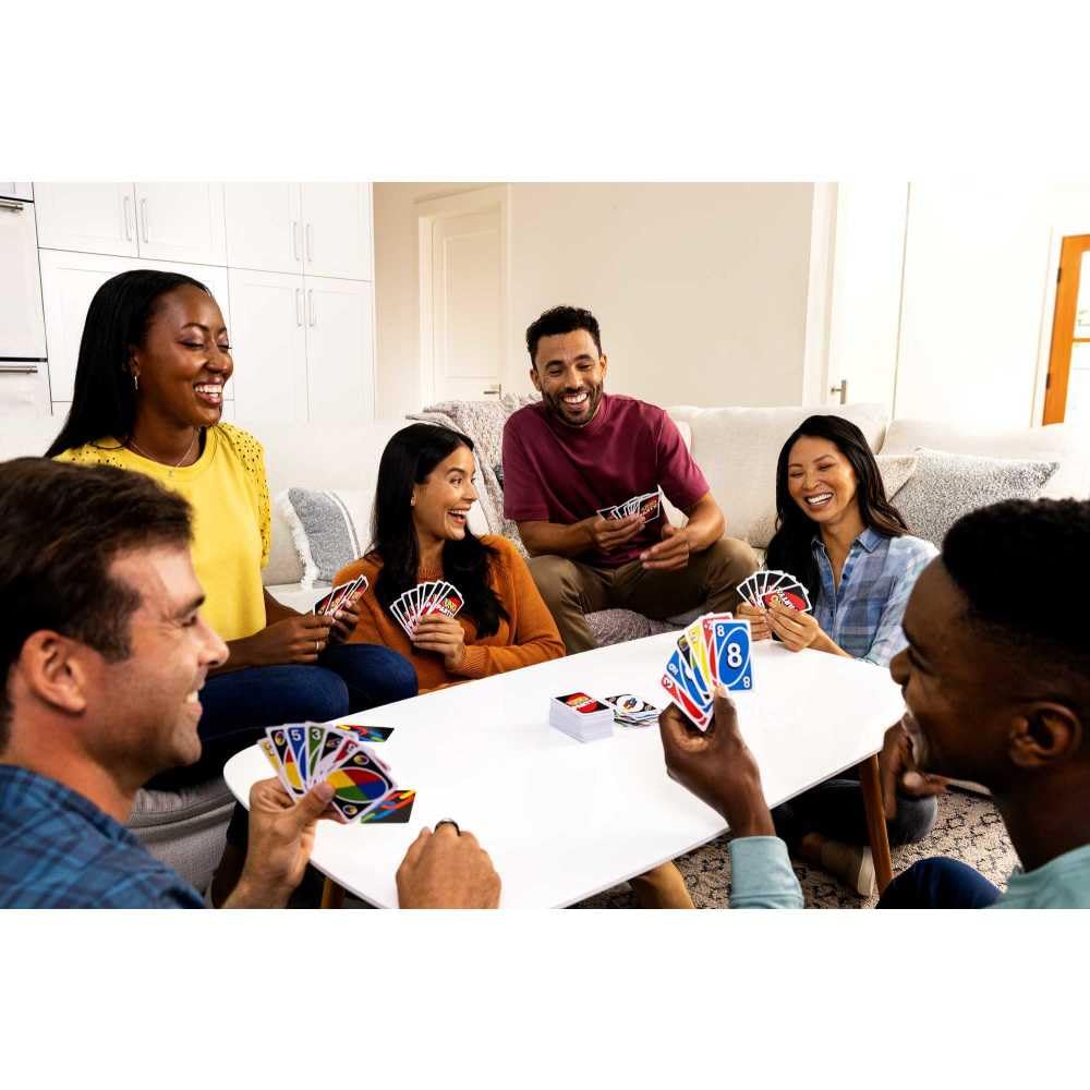 Mattel UNO Party Card Game energy boosts social gaming at parties.