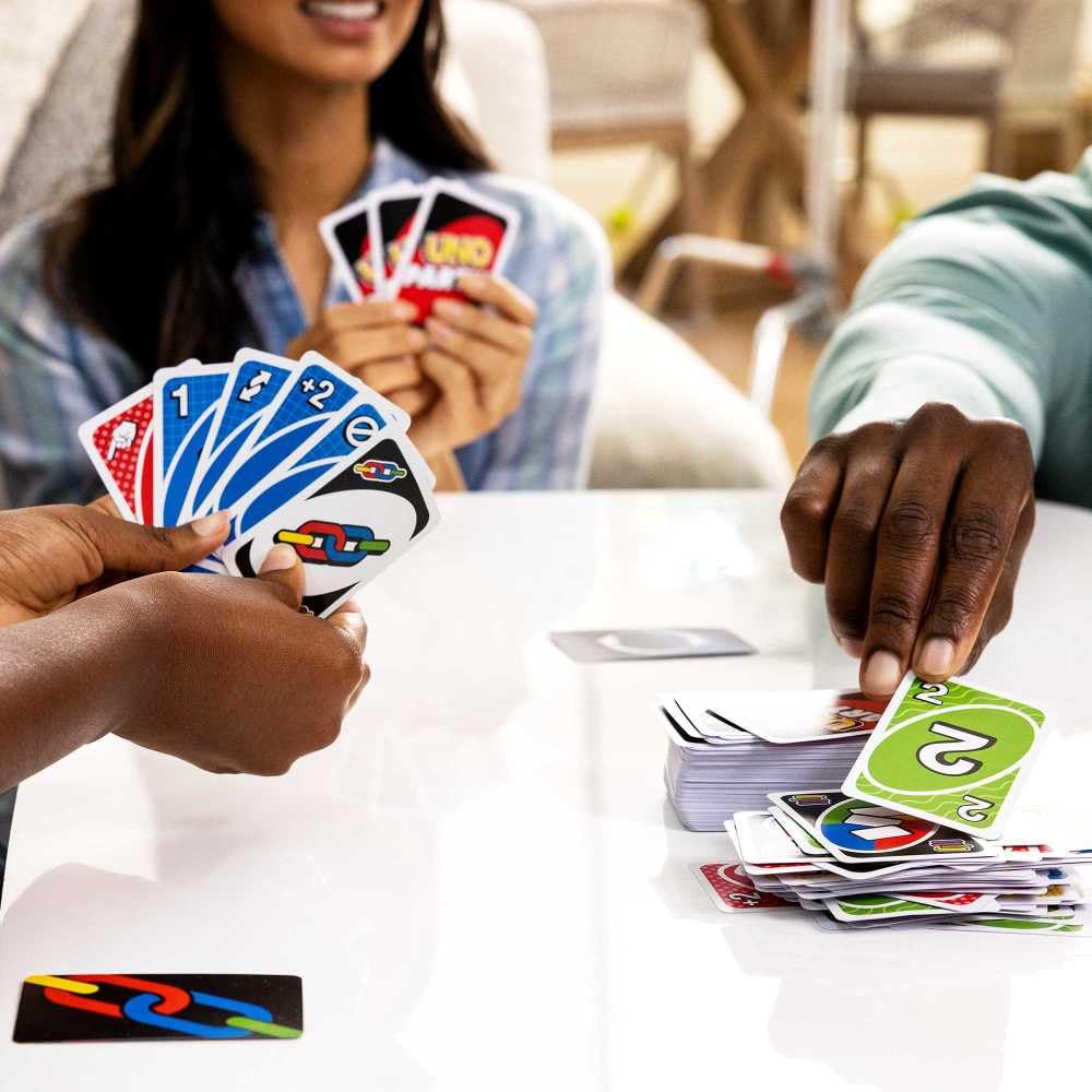 Mattel UNO Party Card Game fast fun fuels quick rounds.
