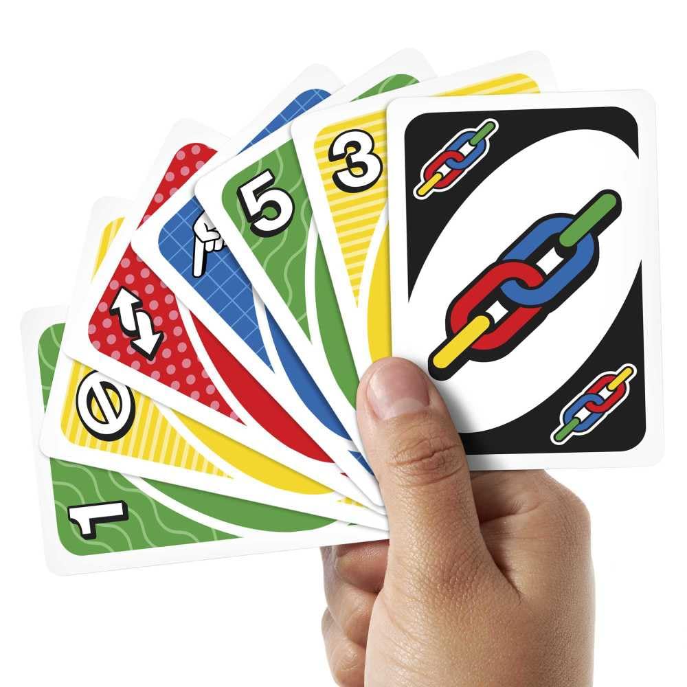 Mattel UNO Party Card Game players cheering captured in lively group moment.