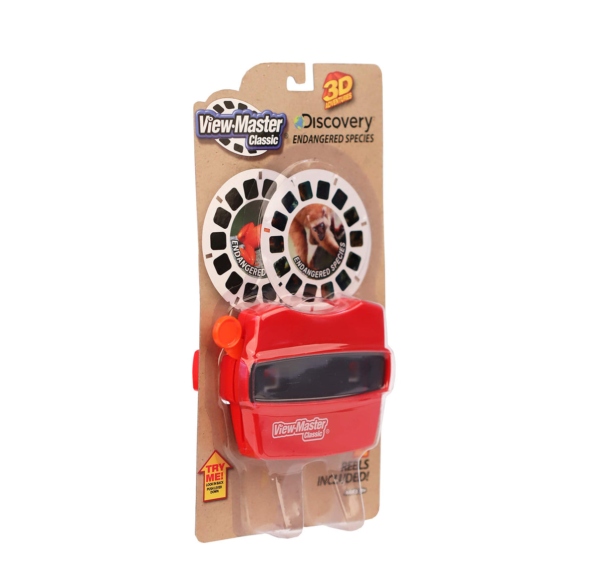 Mattel View-Master endangered red-green macaw image reveals vibrant colors in 3D