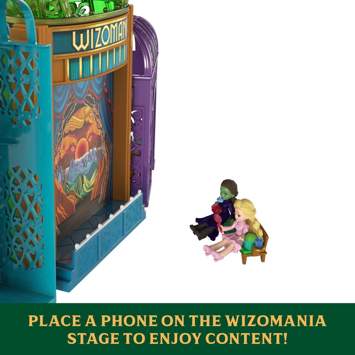 Mattel Wicked Emerald City Playset Wizomania stage for show-inspired scenes