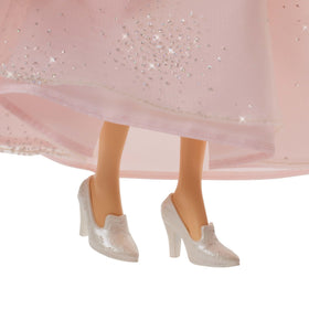 Mattel Wicked Glinda accessories—wand, buttons, barrette; complete outfit for storytelling.