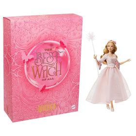 Mattel Wicked Glinda bubble doll packaging; ideal for premium display and gifting.