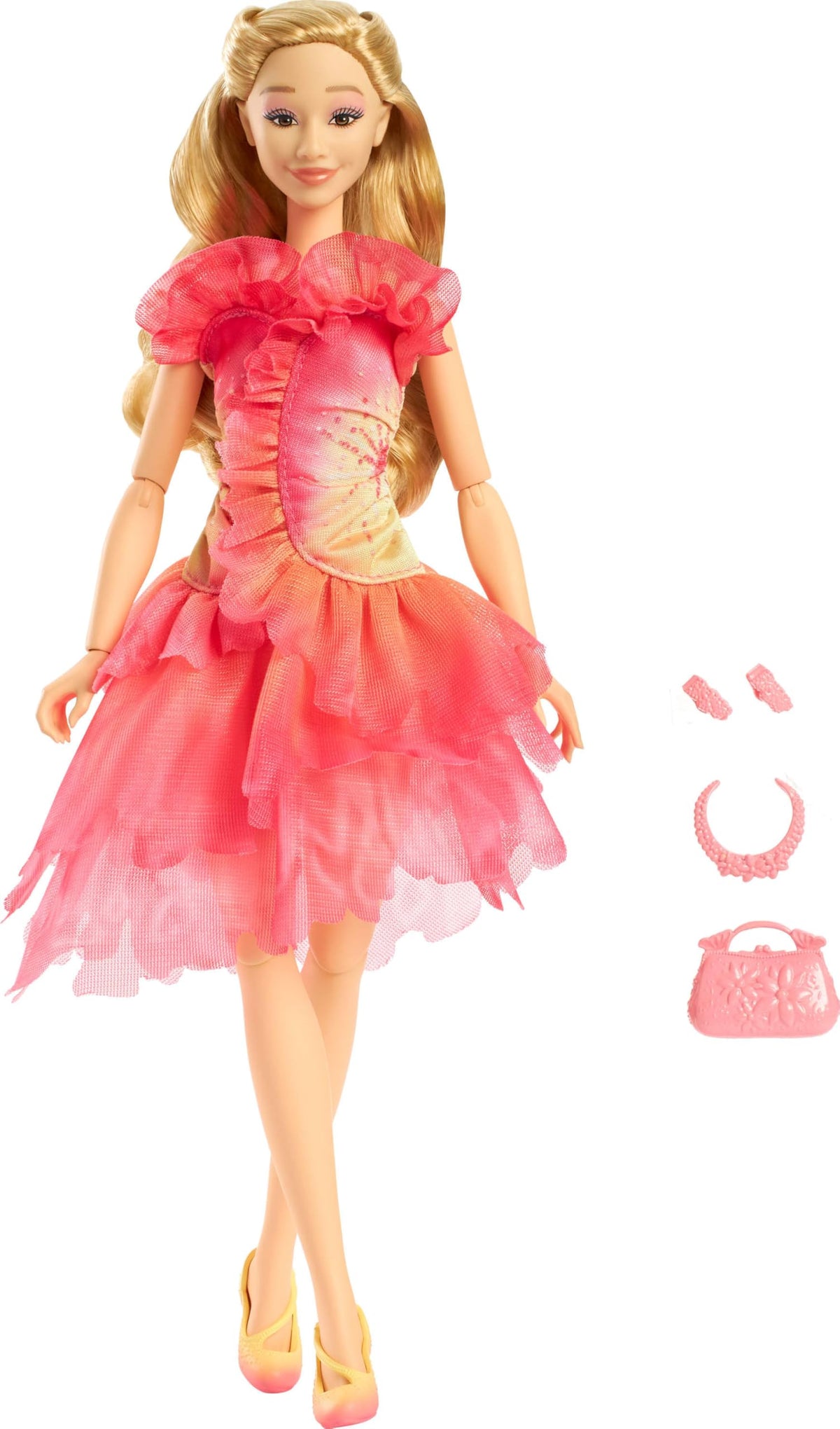Mattel Wicked Glinda doll poseability with joints for dynamic storytelling.