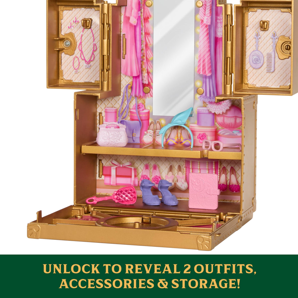 Mattel Wicked Glinda Glamorous Closet full body mirror for dress up reflections