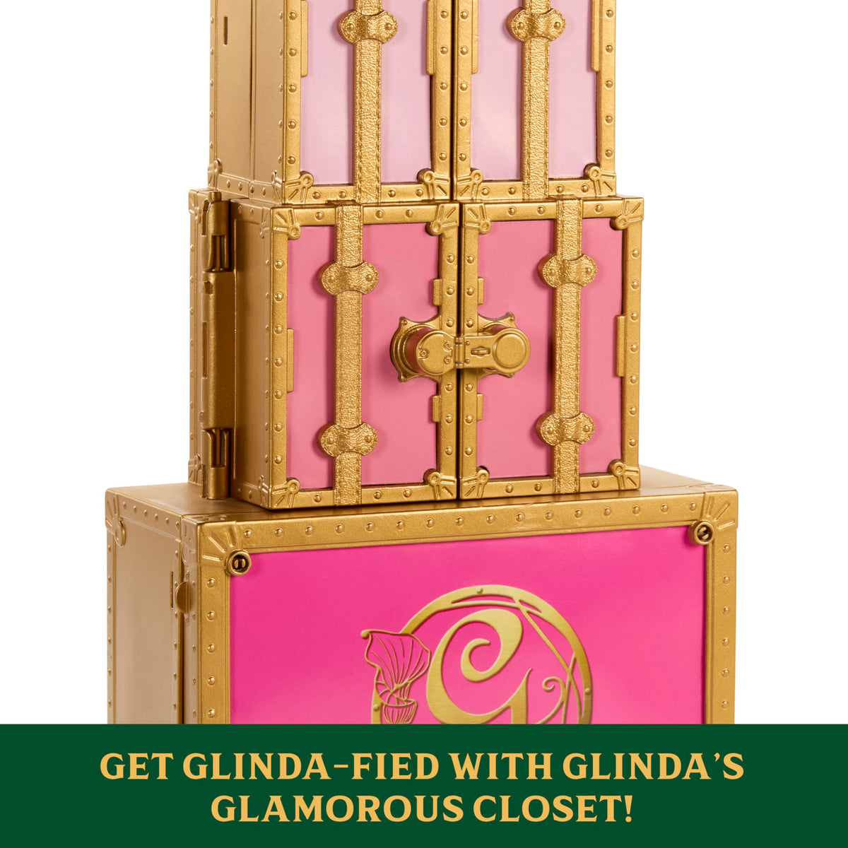 Mattel Wicked Glinda Glamorous Closet pop-out clothes rack for quick outfit changes