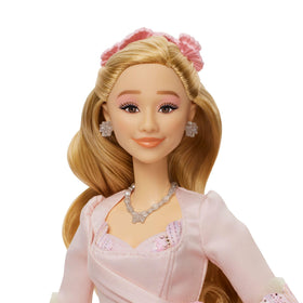 Mattel Wicked Glinda satin bodice detail; vivid craftsmanship for display or imaginative play.