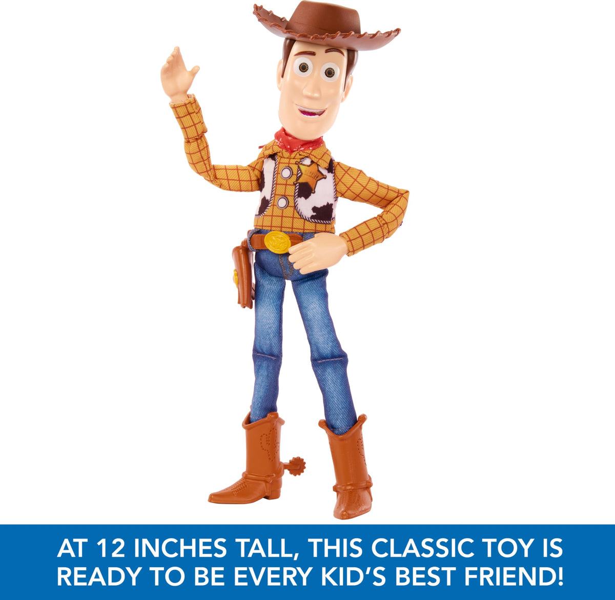 Mattel Woody 12-inch figure ready for big adventures with friends.