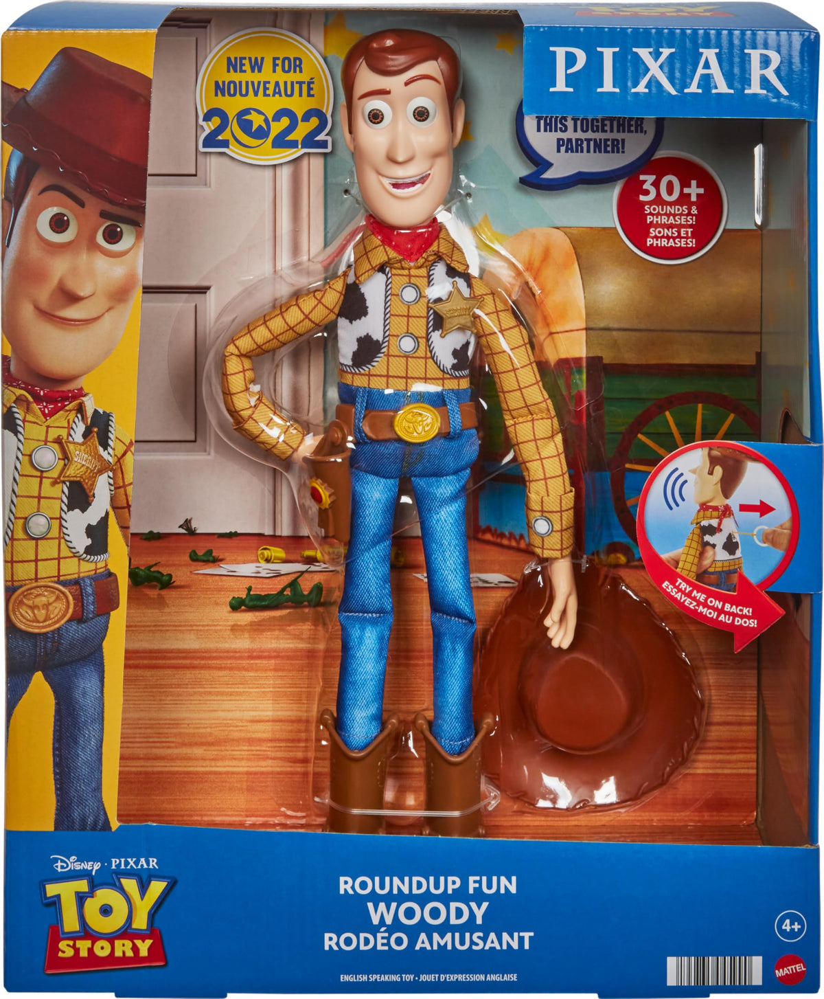 Mattel Woody classic western design offers durable, long-lasting play.