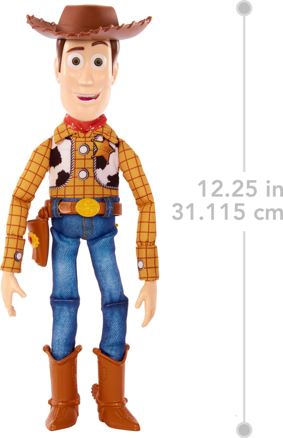 Mattel Woody movie-authentic head, hat, and boots for authentic display.