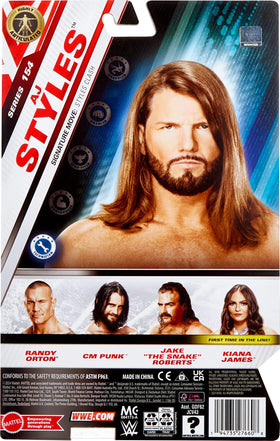 Mattel WWE AJ Styles main-event figure ideal for gifting to fans and collectors.