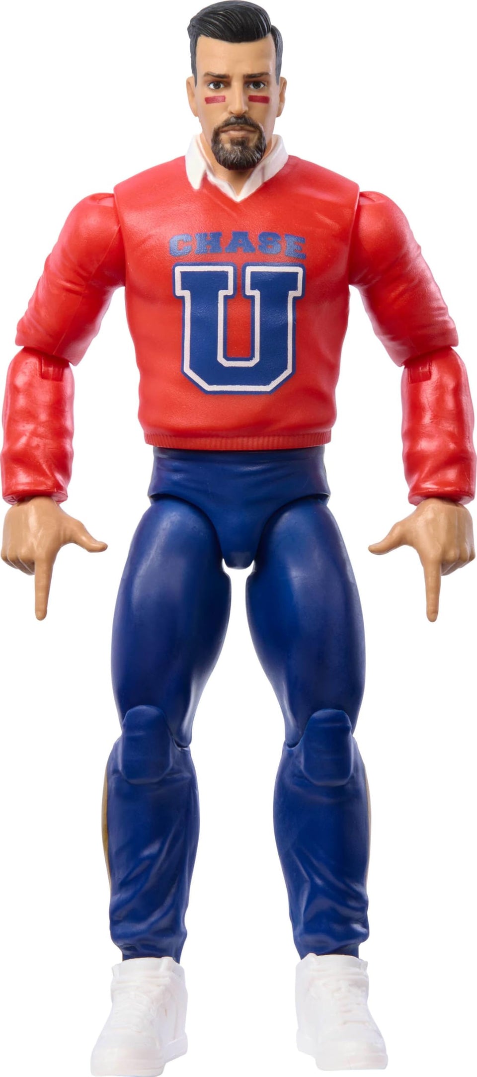 Mattel WWE Andre Chase action figure with TrueFX face detail for lifelike display.