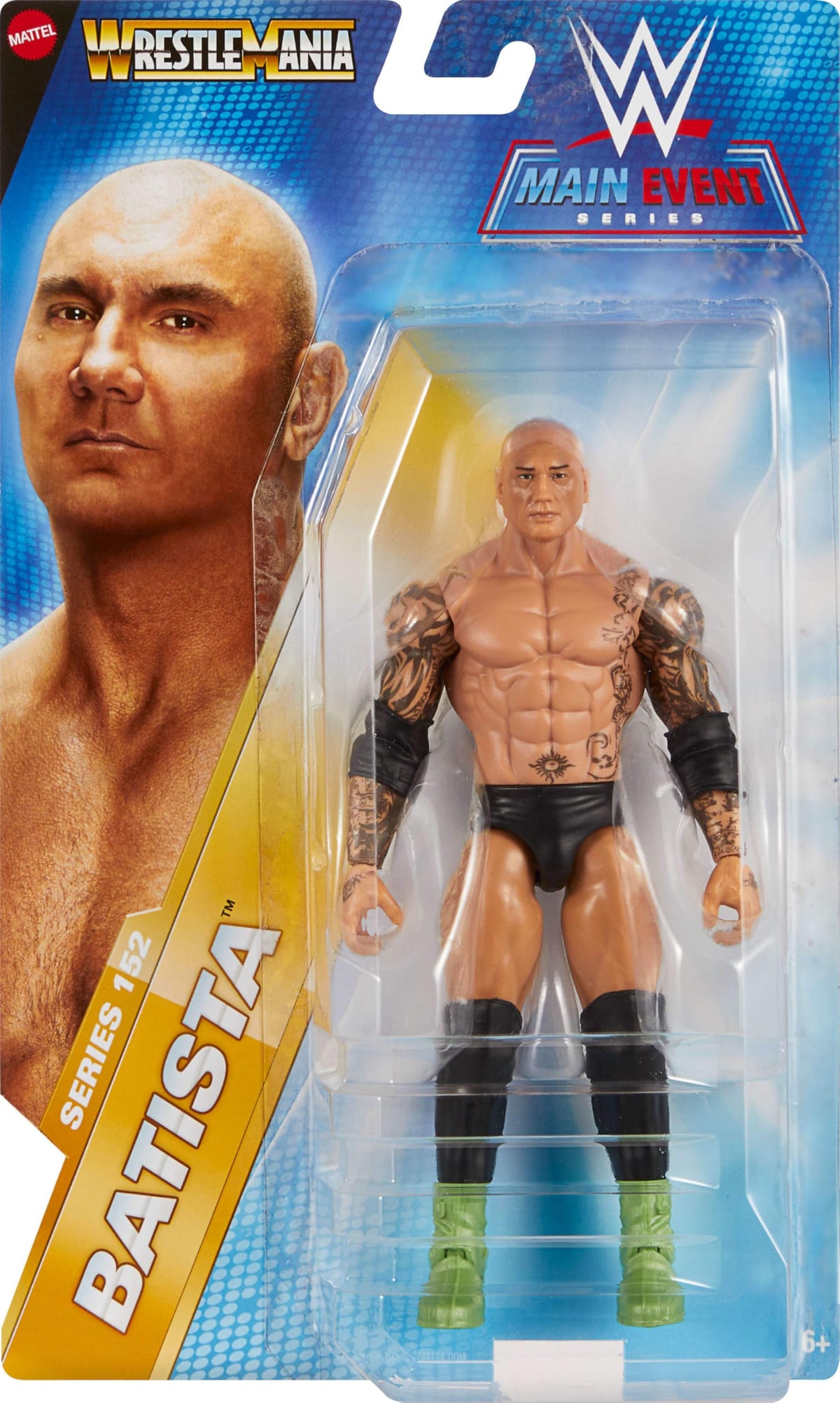 Mattel WWE Batista figure highlights 10 articulation points for dynamic posing