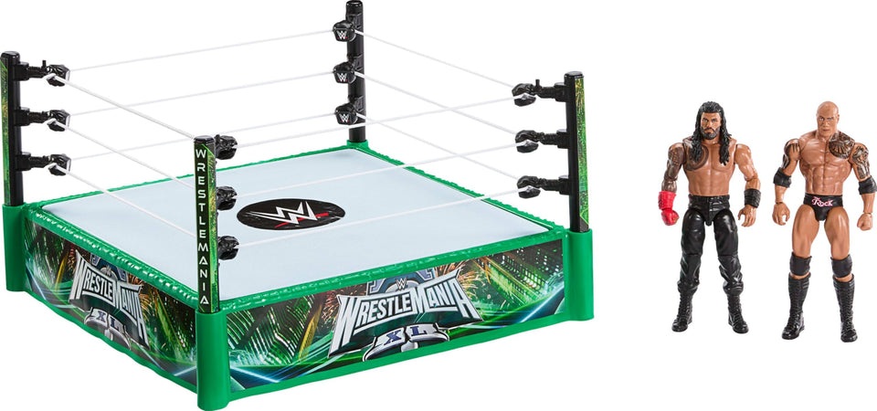 Mattel WWE Bloodline Rules Playset ring with Pro Tension Ropes for action packed battles