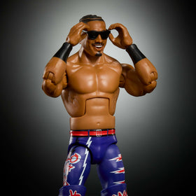 WWE Mattel Carmelo Hayes Elite figure 25 articulation points for dynamic posing.