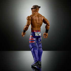 WWE Mattel Carmelo Hayes Elite figure in-ring pose highlighting 25 articulation points.