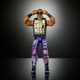 WWE Mattel Carmelo Hayes Elite with swappable hands for versatile expressions and poses.