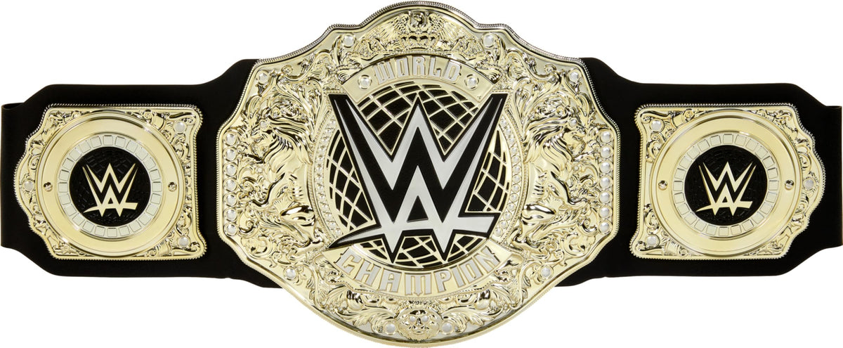 Mattel WWE Championship Title belt front view for immersive play