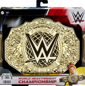 Mattel WWE Championship Title belt worn-fit demonstrates comfortable kid-sized sizing