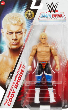 Mattel WWE Cody Rhodes action figure showing 10 articulation points for poseability