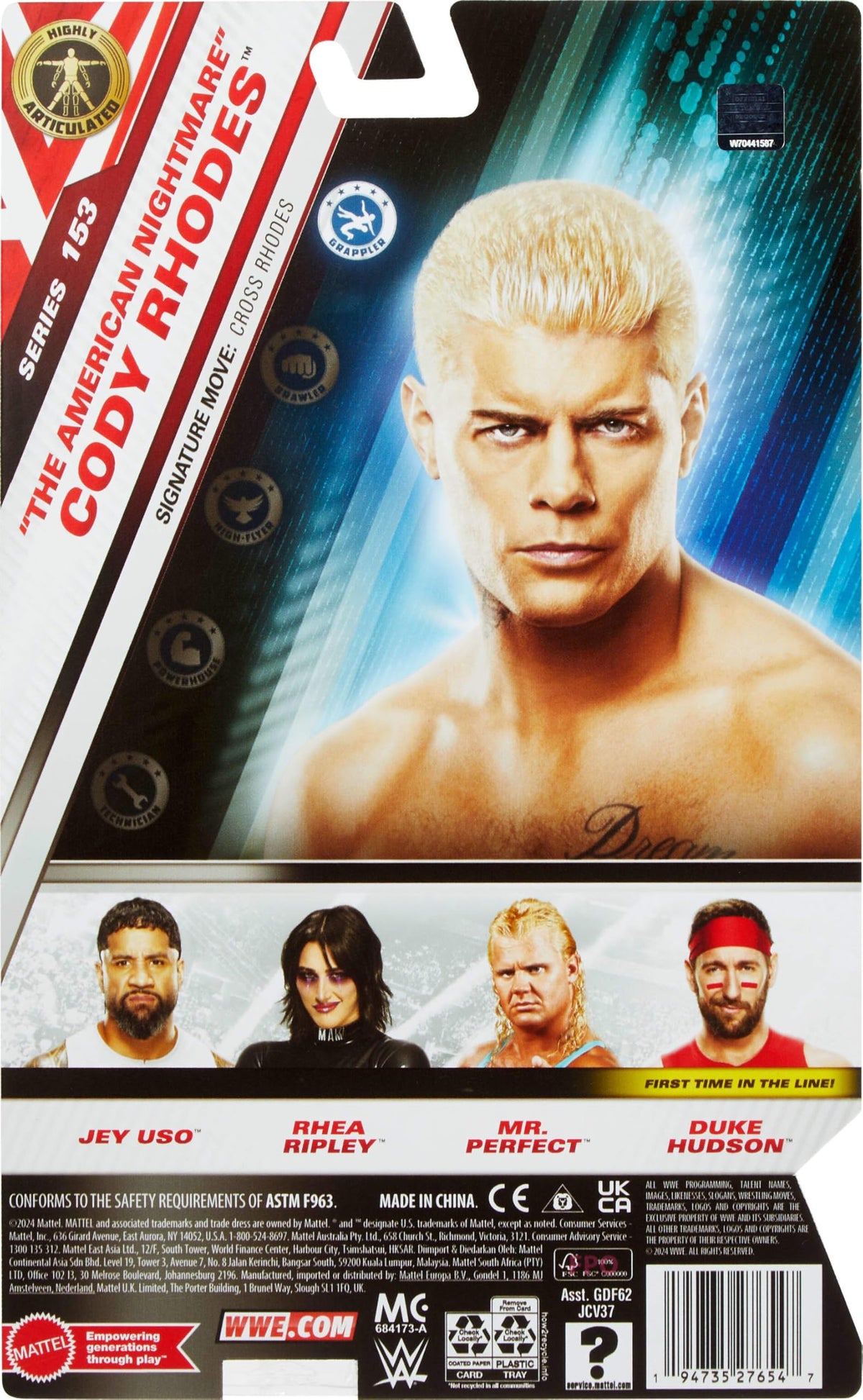Mattel WWE Cody Rhodes American Nightmare collectible ready for shelf display