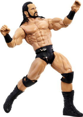 Close-up of TrueFX face on Mattel Drew McIntyre figure for lifelike collection.