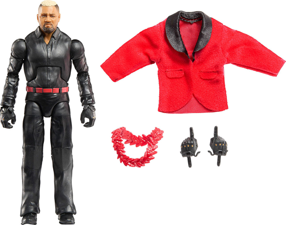 Mattel WWE Elite Solo Sikoa figure in dynamic display pose for display and play