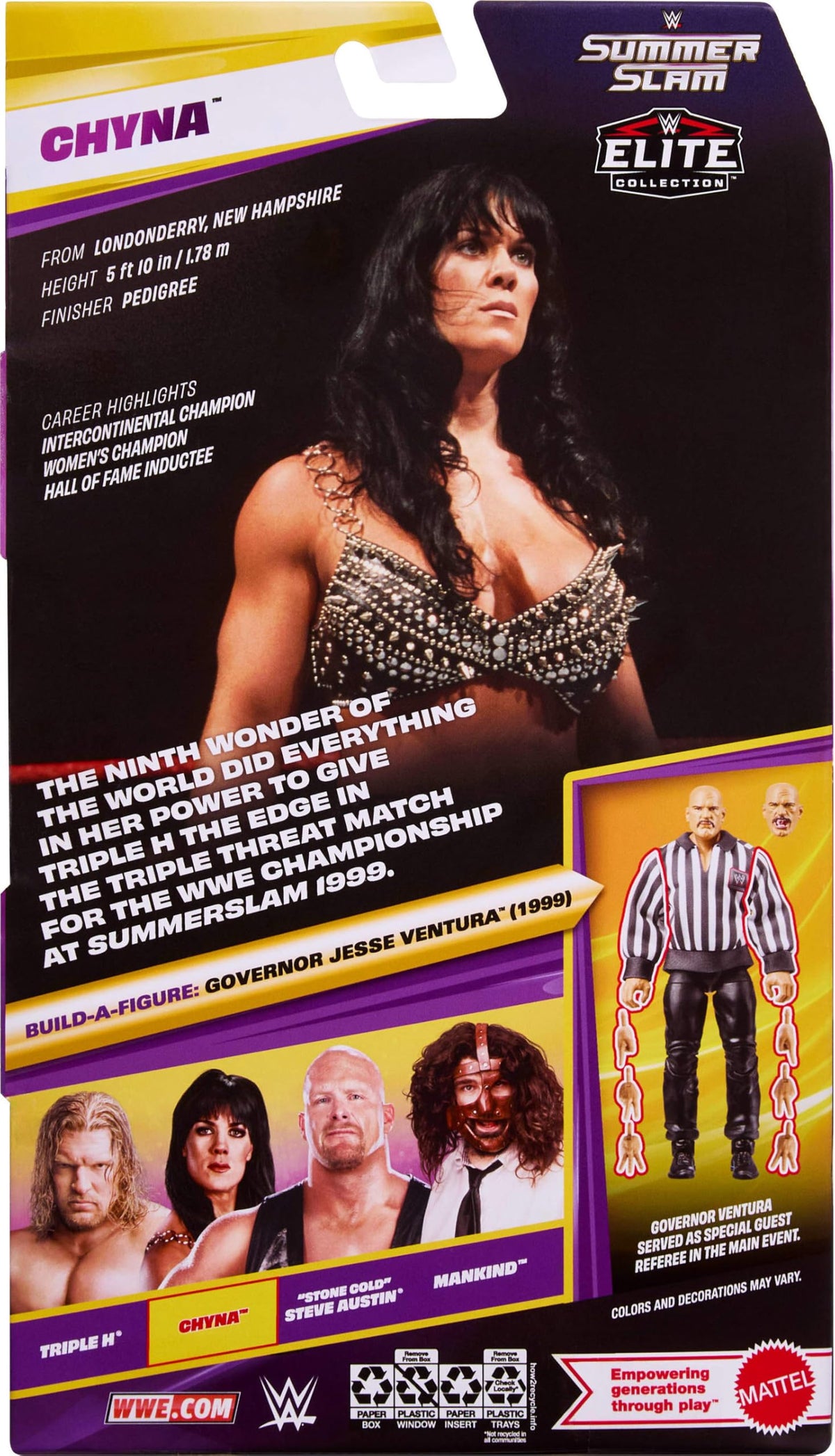 Mattel WWE Elite Chyna interchangeable hands for varied scenes and poses