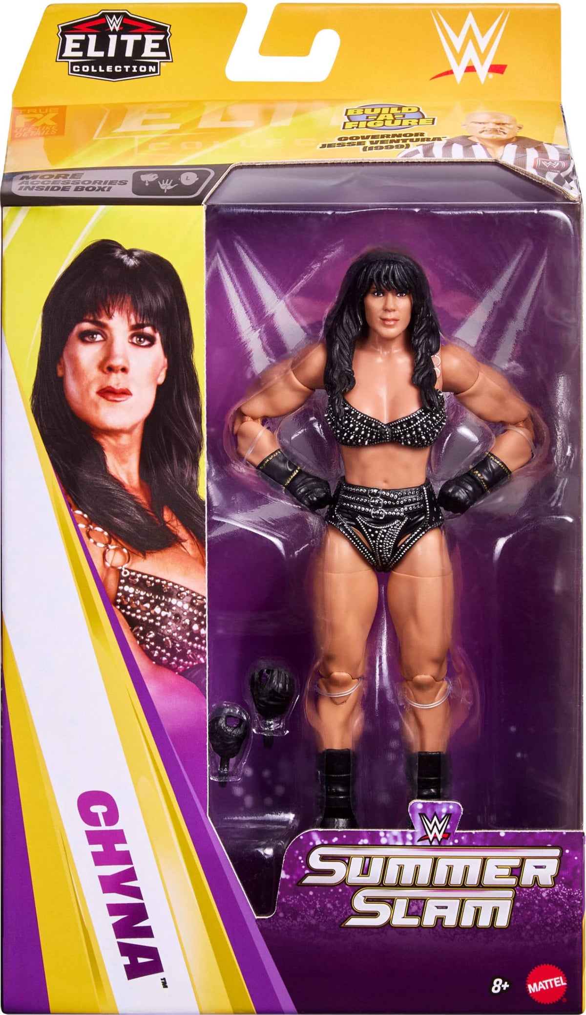 Mattel WWE Elite Chyna accessories include interchangeable hands for versatile moves