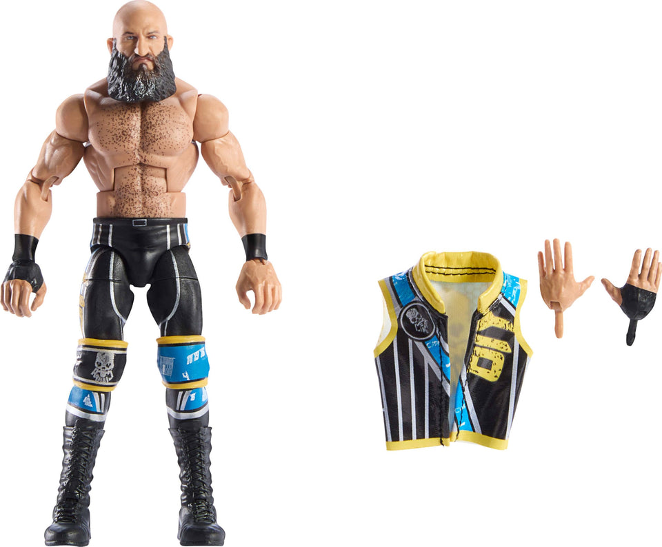 Mattel WWE Elite Ciampa figure with TrueFX detailing for lifelike display.