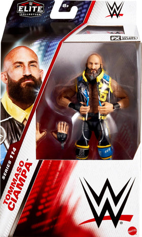 Mattel WWE Elite Ciampa figure features 25 articulation points for dynamic poses.