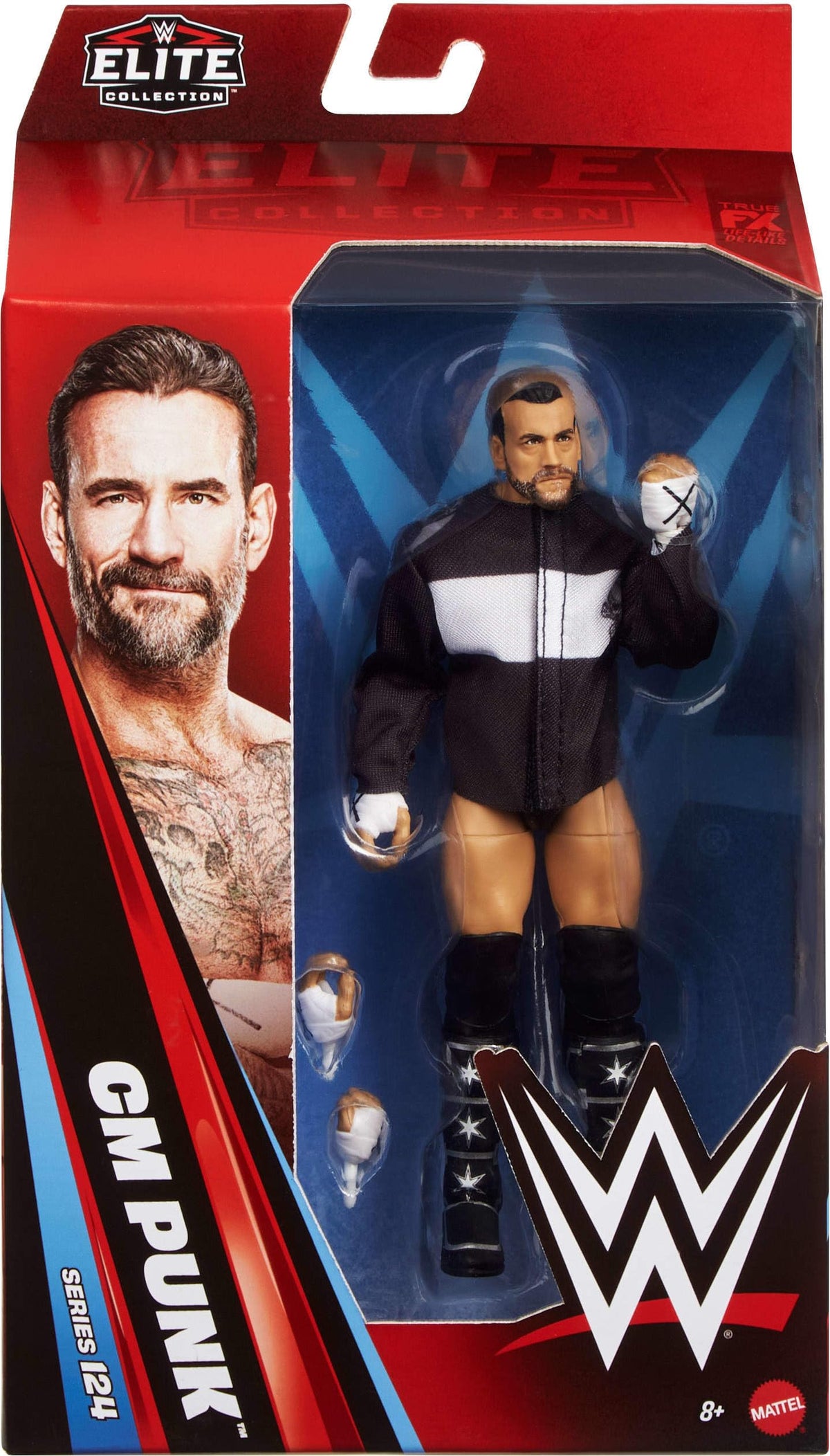 CM Punk figure showing 25 articulation points for dynamic poses