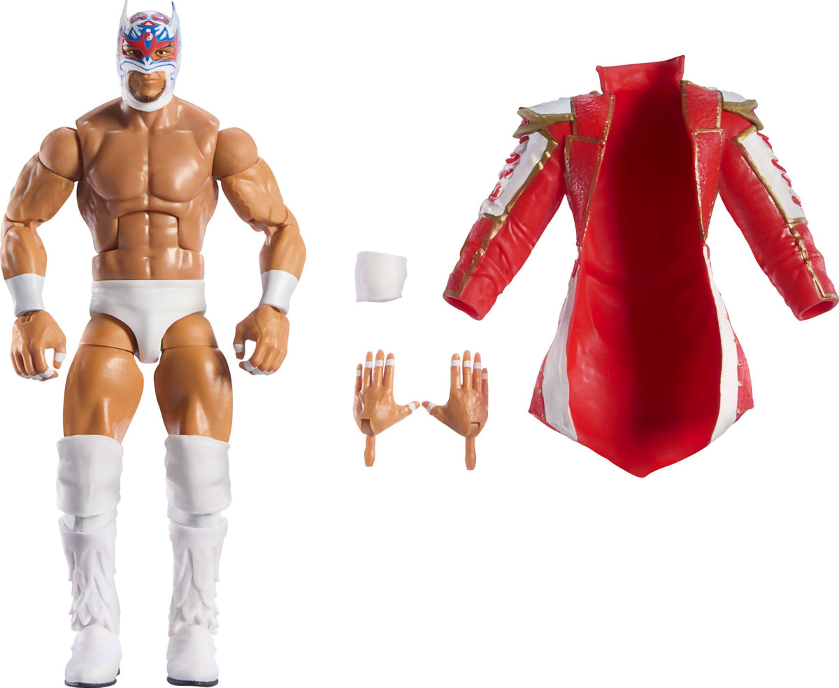 Mattel WWE Elite Dragon Lee 6-inch figure front view, ideal for display poses.