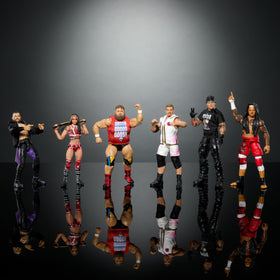 Mattel WWE Elite Finn Balor collection pose for RAW, SmackDown, and NXT fans