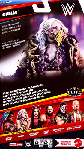 Mattel WWE Elite Giulia collectors display ready pose on shelves