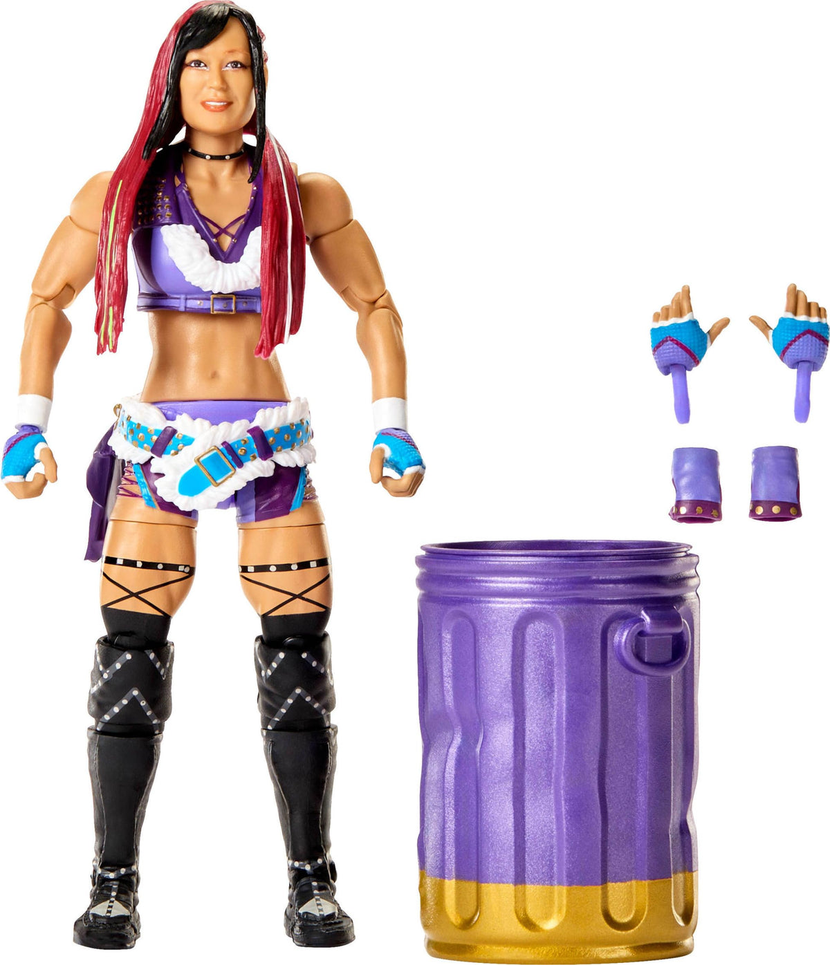 Mattel WWE Elite Iyo Sky figure front view for dynamic posing