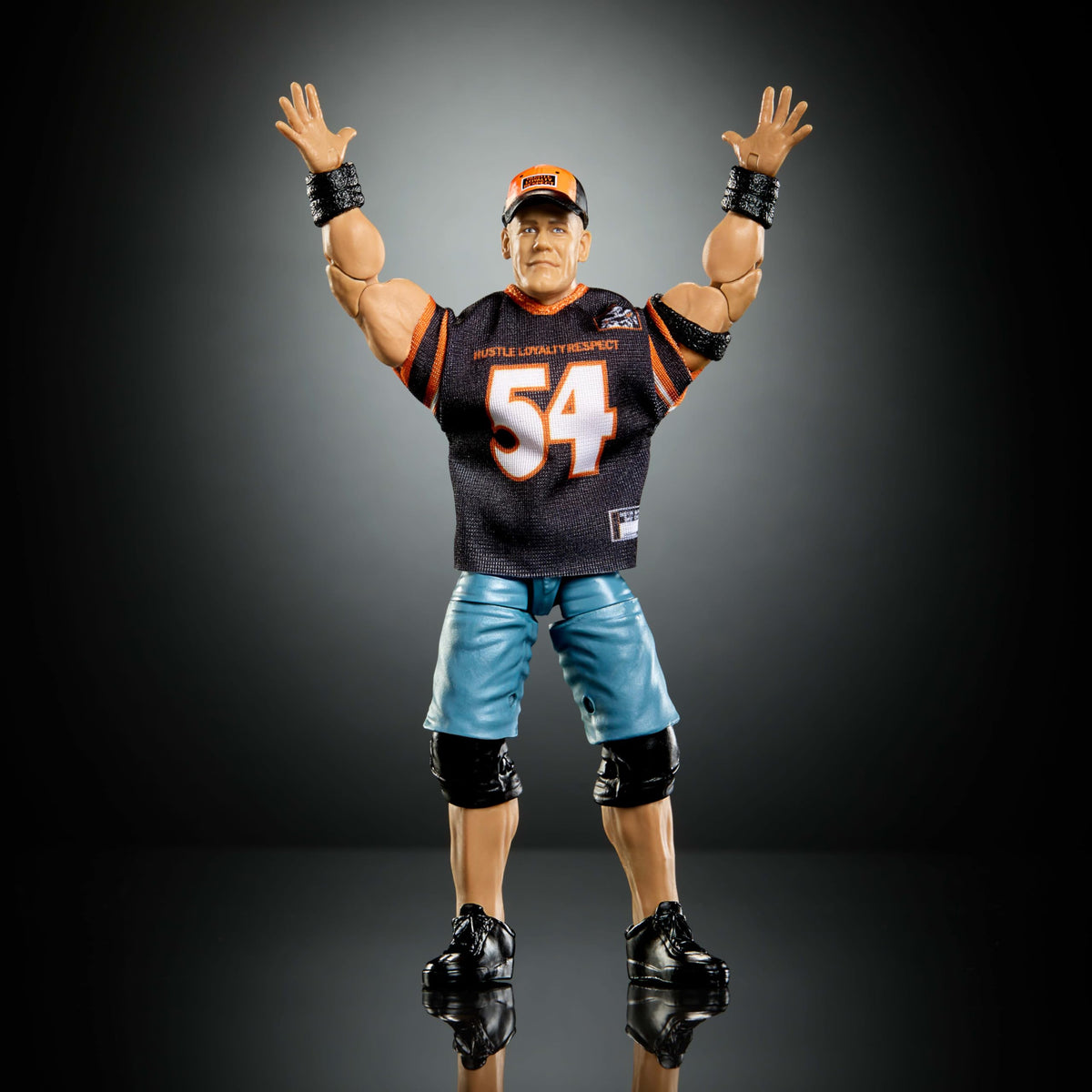 Mattel WWE Elite Cena accessories with interchangeable hands for varied moves.