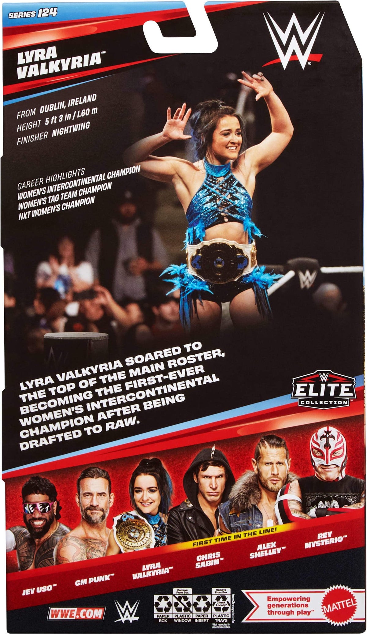 Series 124 packaging highlights Lyra Valkria for collectors.