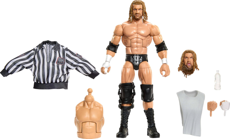 Mattel WWE Elite Triple H set figure in dynamic pose for display and play.