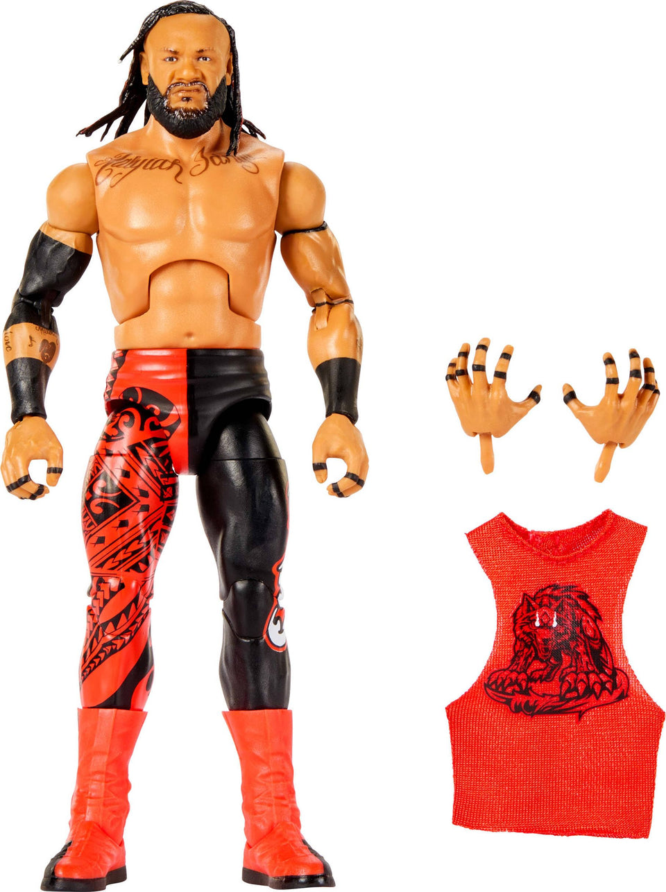 Mattel WWE Elite Series 125 Jacob Fatu 6-inch figure ready for display and poseable action.
