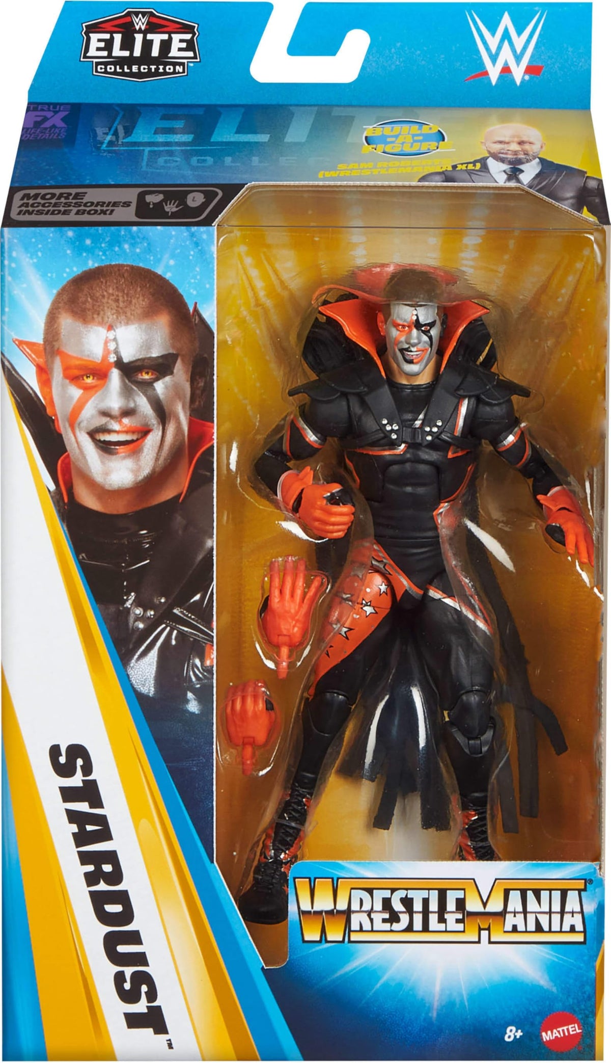 Mattel WWE Elite Stardust action figure front pose for display