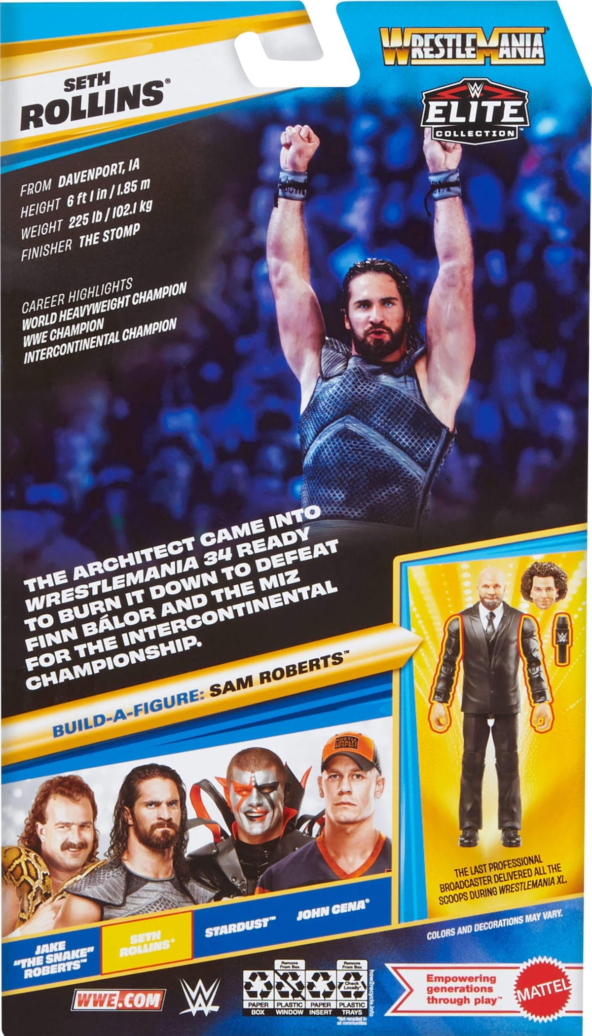 Mattel WWE Elite Survivor Series display with Build-A-Figure parts and collectability