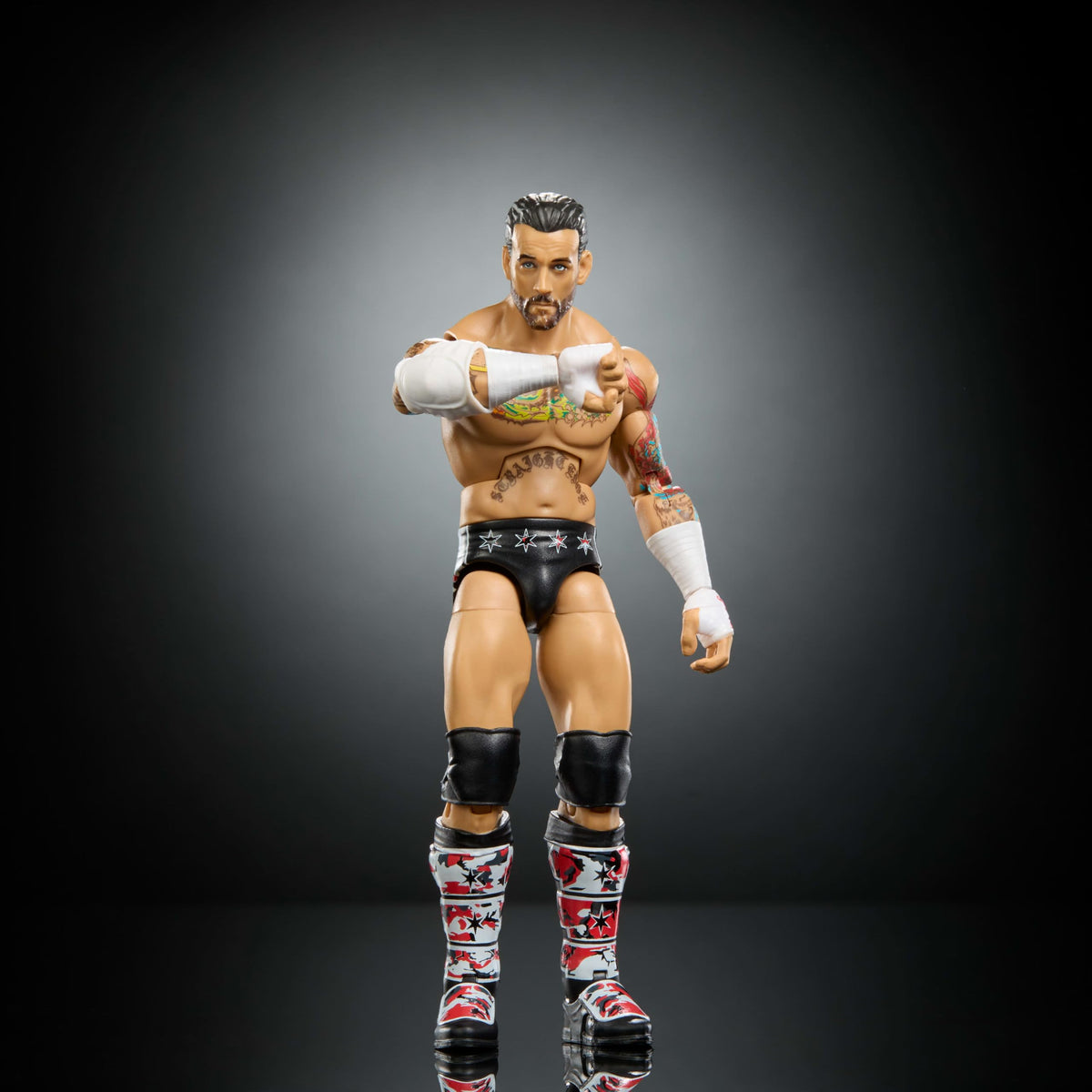CM Punk figure with 25 articulation points for versatile posing