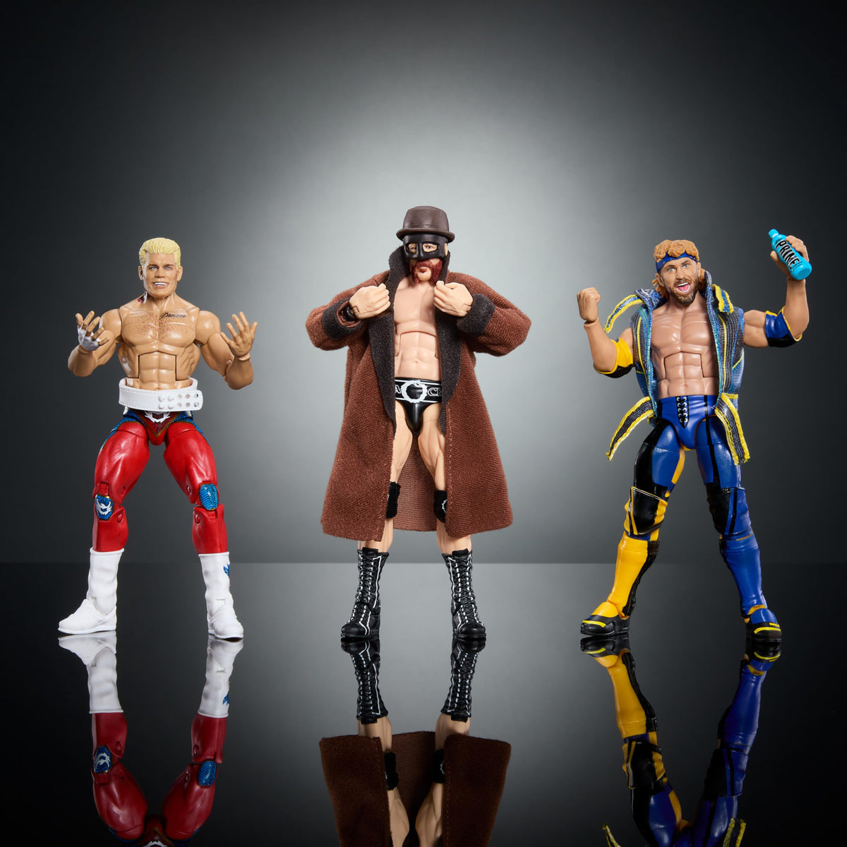 Mattel WWE Logan Paul Elite Top Picks figure collection display for avid fans.