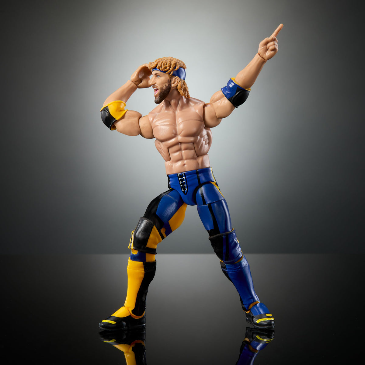 Mattel WWE Logan Paul Elite Top Picks figure swappable hands enable dynamic pose options.