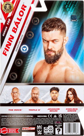 Mattel WWE Finn Balor figure ring gear close-up for authentic look.