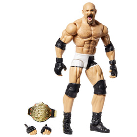 Mattel WWE Goldberg Elite 74 face-detail shows lifelike expression for display and play