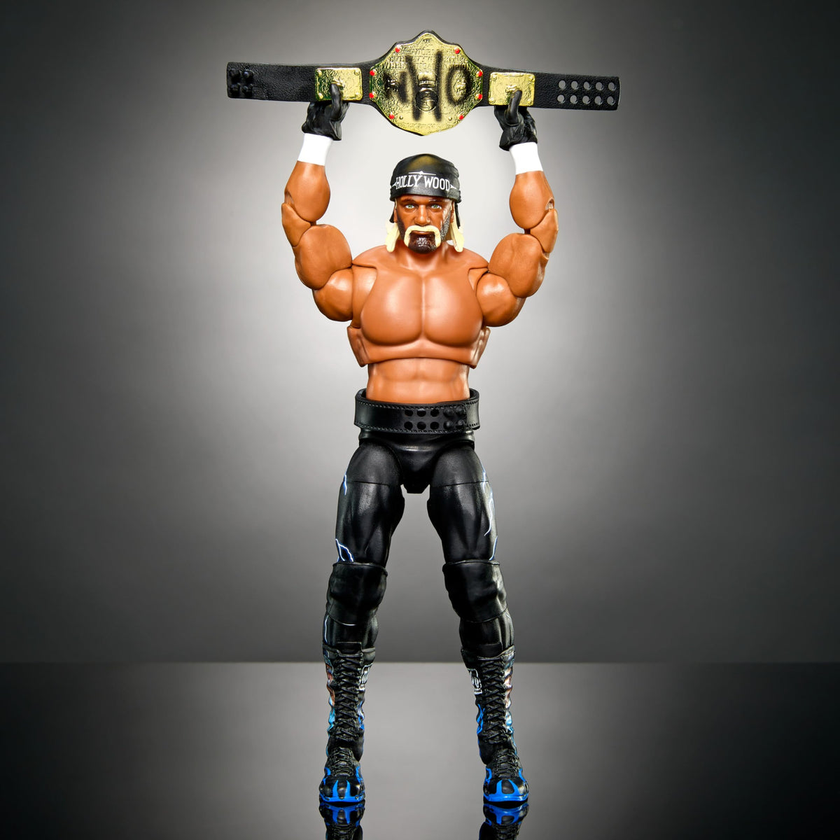Mattel 30 articulation points enable precise poses on Hollywood Hulk Hogan Ultimate Edition figure.