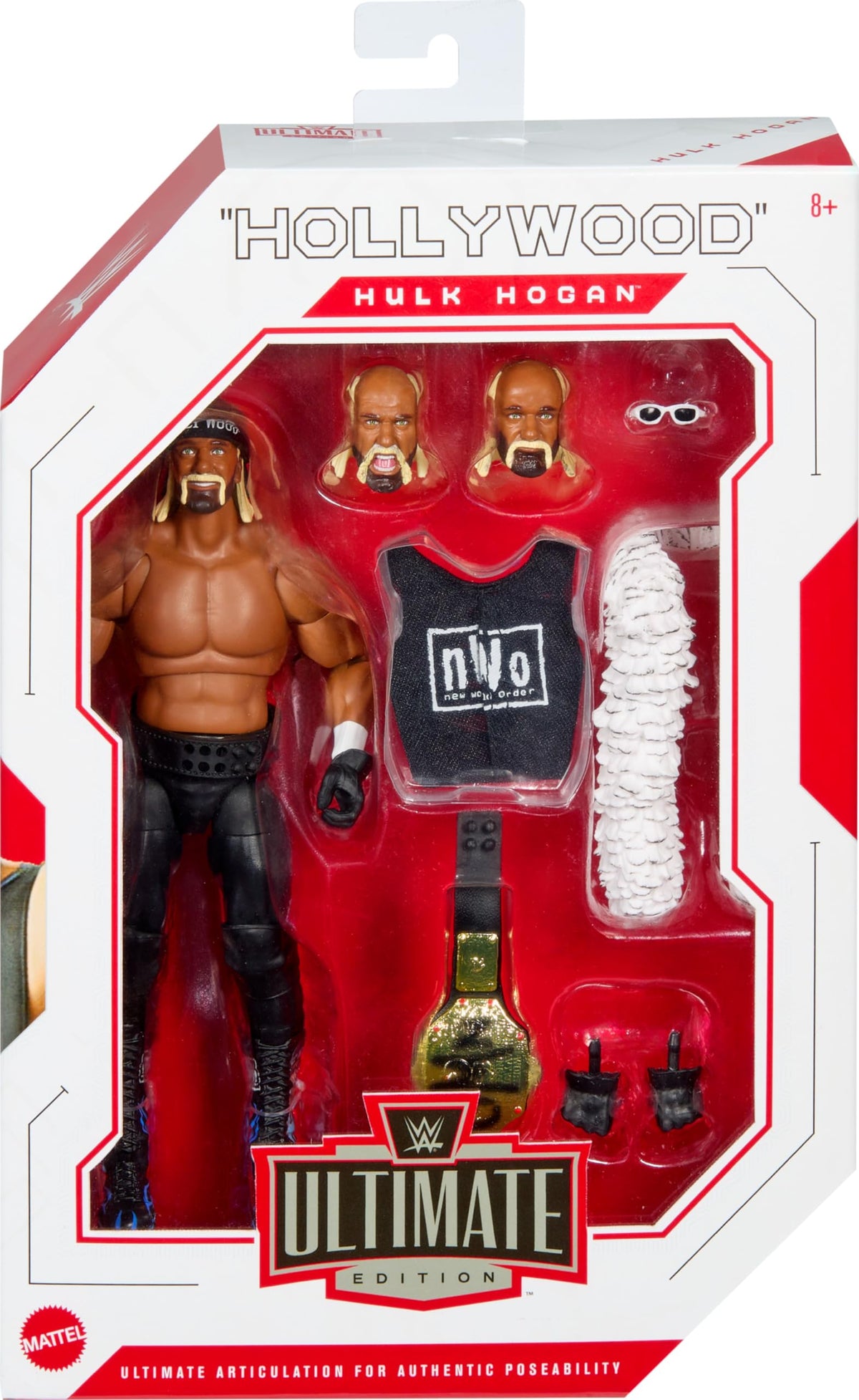 Mattel Hollywood Hulk Hogan entrance gear set featuring authentic attire for dramatic entrance poses.