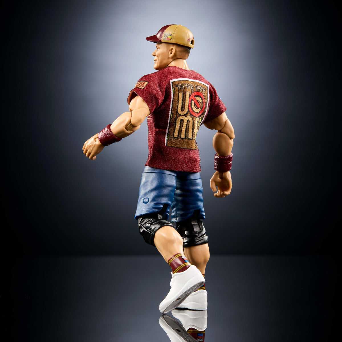 John Cena Elite figure back view shows articulation and pose options.